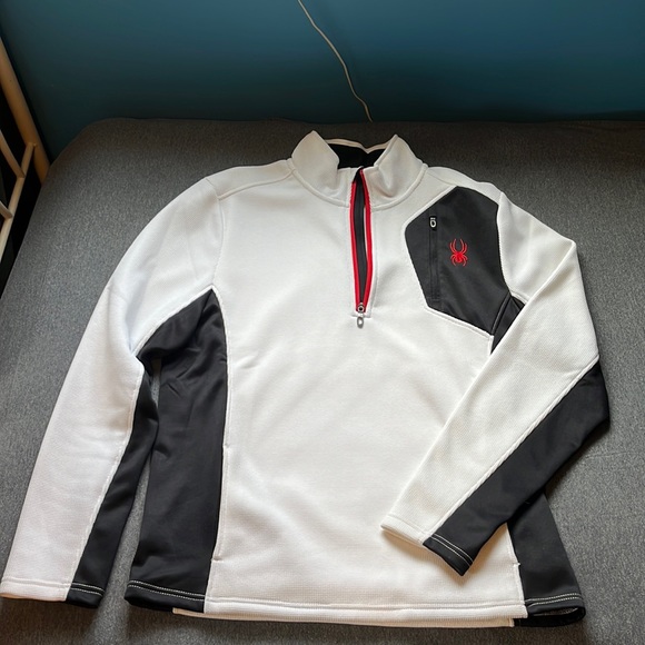 Spyder Other - White and Black Mens Spyder 3/4 Zipper Jacket